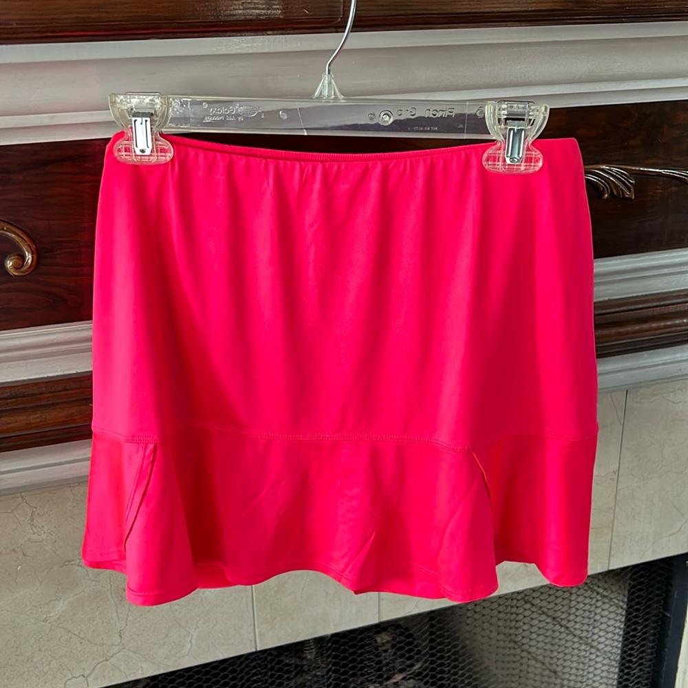 Dark coral 360 tennis skirt
